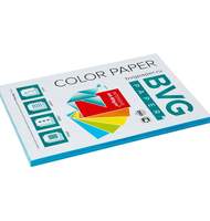 Бумага цветная BVG, А4, 80г, 100л/уп, голубая, интенсив