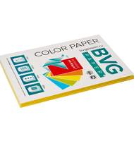 Бумага цветная BVG, А4, 80г, 100л/уп, желтая, интенсив