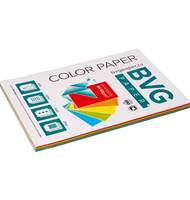 Бумага цветная BVG, А4, 80г, 100л/уп, радуга  5 цветов, интенсив