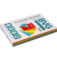 Бумага цветная BVG, А4, 80г, 250л/уп, радуга  5 цветов, интенсив