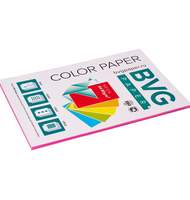 Бумага цветная BVG, А4, 80г, 50л/уп, розовый, неон