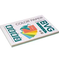 Бумага цветная BVG, А4, 80г, 100л/уп, радуга 5 цветов, пастель