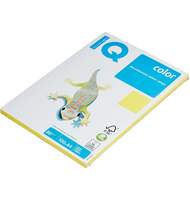 Бумага цветная IQ COLOR, А4, 80г, ZG34-лимонно-желтый, 100л/уп