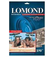 Фотобумага Lomond, А4, 270г, 20л, супер глянцевая, односторонняя 1106100