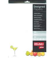 Дизайн-бумага DECAdry Star Collection, А4, 20 л, 90 г/м2, Коктейль