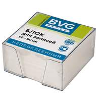 Блок для заметок BVG 9x9x4,5 см, в боксе, белый