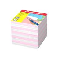 Бумага для заметок ErichKrause, 90x90x90 мм, 2 цвета: белый, розовый