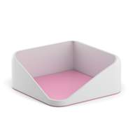 Подставка для бумажного блока пластиковая ErichKrause Forte, Pastel, белая с розовой вставкой