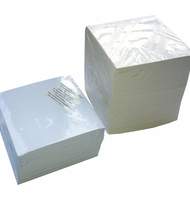 Бумажный блок для записей без склейки, 9*9*4,5 см, белый, офсет, 80 г/м2
