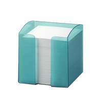 Подставка Durable для бумажного блока Trend+блок, прозрачный пластик, 10х10х10,5см, синяя