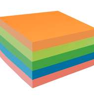 Бумага для заметок с клеевым краем 51x51 мм, Мини-куб 250 л., 5 цветов неон