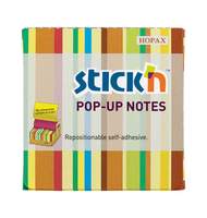 Бумага для заметок с клеевым краем STICK'N HOPAX POP-UP, 76*76 мм, желт/розов в диспенсере Полоски, 200 л