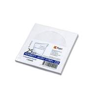Конверт для CD (125х125 мм), окно d-100мм, 80 гр/м2, декстрин, 25шт в уп, клапан - прямой с замком