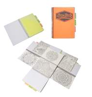 Тетрадь 120л, А5, клетка, спираль, EX Neon Book, с карманом, 3 пластиковых разделителя, оранжевая