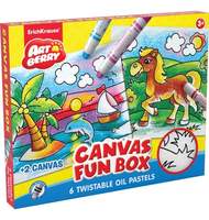 Набор для творчества EK Canvas Fun box Artberry,  6 джамбо масл. пастель + 2 канвы 30х24