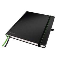 Записная книжка 80л, iPad, клетка, на резинке, Leitz Complete, твердая обложка, 2 закладки, черная