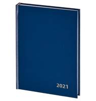 Ежедневник датированный 2021, синий бумвинил,А5,160л, Attache Economy