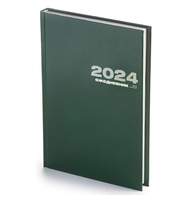 Ежедневник датированный 2024 А5+ бумвинил(зеленый)