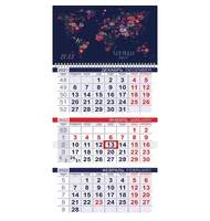 Календарь квартальный с бегунком, 2022 год, 3-х блочный, 1 гребень, ЭКОНОМ, 