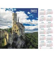 Календарь настенный листовой, 2022 г., формат А2 45х60 см, 