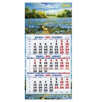Календарь настенный 3-х блочный 2024, Природа, 1спираль, офсет, 310х650