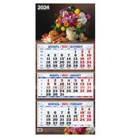 Календарь настенный 3-х блочный 2024, Натюрморт, 3 спир, офс, 310х680