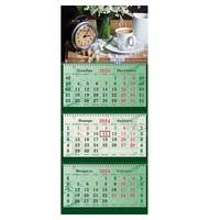 Календарь настенный 3-х блочный Супер-Премиум, 2024, 340х805, Время кофе