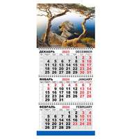 Календарь настенный 3-х блочный Трио Стандарт, 2024, 295х710,Молч воды 