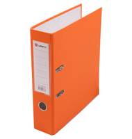 Папка-регистратор Lamark PP 80мм оранжевый, металл.окантовка, карман