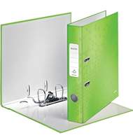 Папка-регистратор Leitz WOW, картон, 50 мм, зеленый