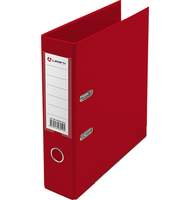 Папка-регистратор Lamark PVC 75мм 2-х стороннее покрытие, красный/красный, металлическая окантовка, карман, собранная