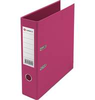 Папка-регистратор Lamark PVC 75мм 2-х стороннее покрытие, розовый/бордовый, металлическая окантовка, карман, собранная