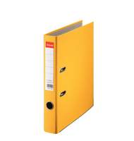 Папка-регистратор Esselte Economy, сверху пластик, внутри - картон, 50 мм, желтый