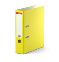 Папка-регистратор Erich Krause Стандарт, сверху пластик, внутри - картон, 70 мм, желтый