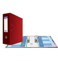 Папка-регистратор Expert Complete Classic HC, сверху пластик, внутри - картон, 125 мм, красный
