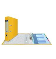 Папка-регистратор Expert Complete Classic, сверху пластик, внутри - картон, 75 мм, желтый
