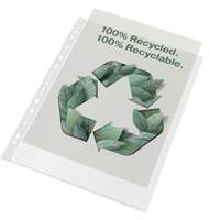 Файловые карманы Esselte Recycled Premium, 70 мк, формат A4 Maxi, 50 шт.  