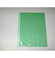 Папка-карман цветная зеленая Премиум, А4+, глянец, 30мкм, 50шт/уп