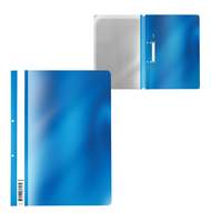 Папка-скоросшиватель с перфорацией пластиковая ErichKrause Glossy Ice Metallic, A4, синий 