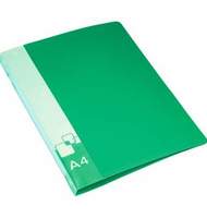 Папка-скоросшиватель Бюрократ с пружинным механизмом, А4, пластик 0,70 мм, зеленый