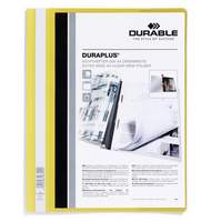 Папка-скоросшиватель DURABLE Duraplus, А4, с прозрачным верхним листом и карманом, желтая