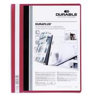 Папка-скоросшиватель DURABLE Duraplus, А4, с прозрачным верхним листом и карманом, красная