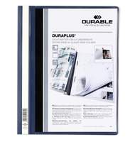 Папка-скоросшиватель DURABLE Duraplus, А4, с прозрачным верхним листом и карманом, темно-синяя