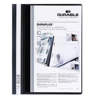 Папка-скоросшиватель DURABLE Duraplus, А4, с прозрачным верхним листом и карманом, черная