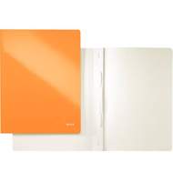 Папка-скоросшиватель Leitz WOW, А4, ламинированный картон, оранжевая