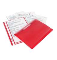 Папка-скоросшиватель Bantex с прозрачным верхним листом, А4, красная