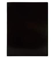 Папка с метал.зажим Бюрократ Black&White  A4 пластик 0.8мм черный/белый