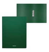 Папка с боковым зажимом пластиковая ErichKrause Matt Classic, A4, зеленый 