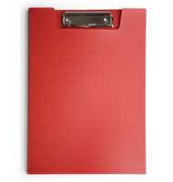 Клипборд-папка Бюрократ, А4, пластик 1,2мм, красный