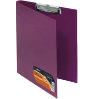 Папка-планшет с верхним зажимом с крышкой А4 PVC, корешок 10 мм, темно-розовый